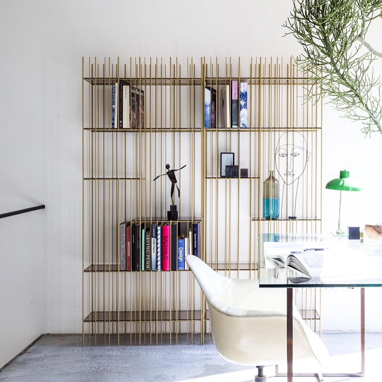 Bookshelf Mogg Metrica A design Studio CTRLZAK - Gold In New Condition For Sale In Alcamo, IT