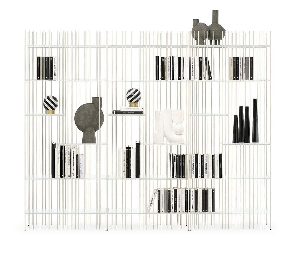 Italian Bookshelf Mogg Metrica A design Studio CTRLZAK - White For Sale