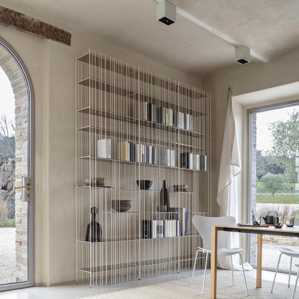Metal Bookshelf Mogg Metrica A design Studio CTRLZAK - White For Sale