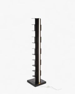 Bookshelf with lamp Opinion Ciatti Ptolomeo Luce 160 Design Bruno Rainaldi Black