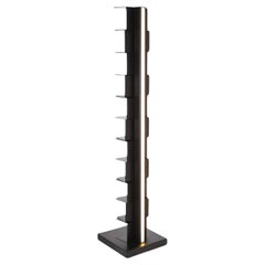 Bookshelf with lamp Opinion Ciatti Ptolomeo Luce 160 Design Bruno Rainaldi Black