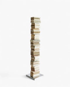 Bookshelf with lamp Opinion Ciatti Ptolomeo Luce 160 Design Bruno Rainaldi Inox