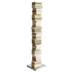 Bookshelf with lamp Opinion Ciatti Ptolomeo Luce 160 Design Bruno Rainaldi Inox