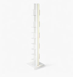 Bücherregal mit Lampe Meinung Ciatti Ptolomeo Luce 160 Design Bruno Rainaldi Weiß