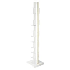 Bücherregal mit Lampe Meinung Ciatti Ptolomeo Luce 160 Design Bruno Rainaldi Weiß