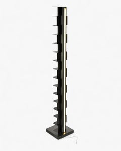 Bookshelf with lamp Opinion Ciatti Ptolomeo Luce 215 Design Bruno Rainaldi Black