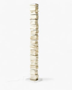 Bookshelf with lamp Opinion Ciatti Ptolomeo Luce 215 Design Bruno Rainaldi INOX