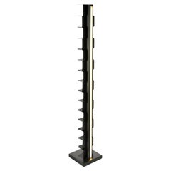 Bookshelf with lamp Opinion Ciatti Ptolomeo Luce 215 Design Bruno Rainaldi Black
