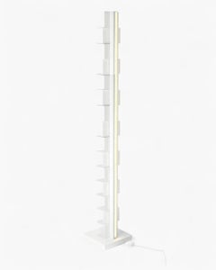 Bücherregal mit Lampe Meinung Ciatti Ptolomeo Luce 215 Design Bruno Rainaldi Weiß