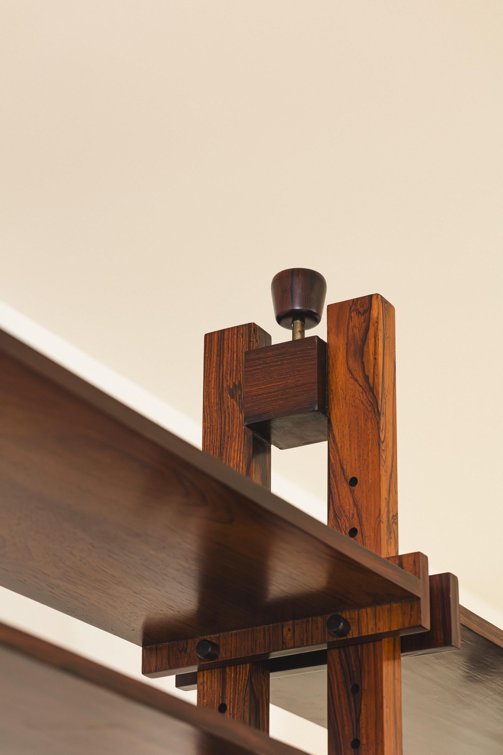Bookshelf with Rosewood Veneers by Brazilian company Celina Decorações, 1960s For Sale 3