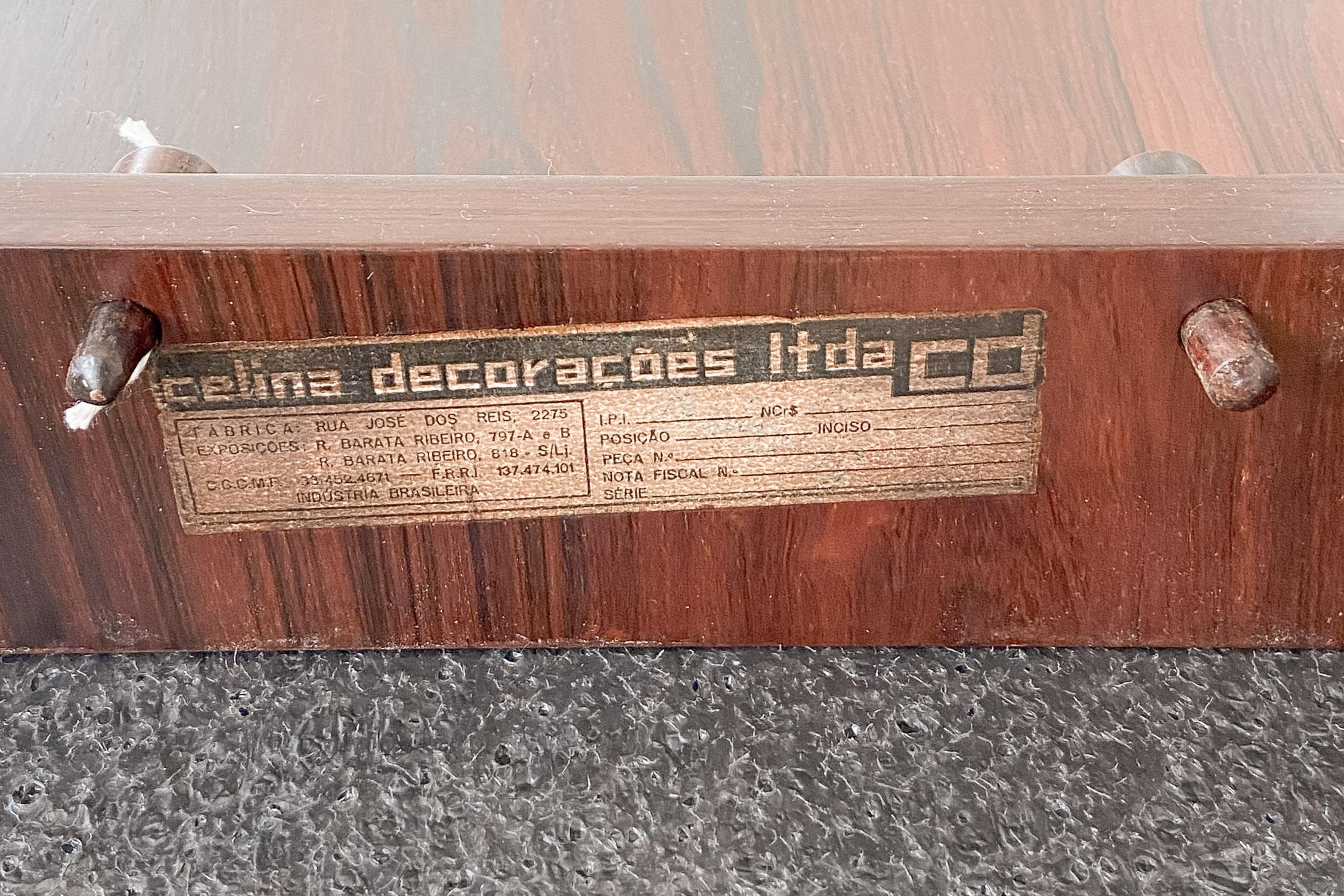 Bookshelf with Rosewood Veneers by Brazilian company Celina Decorações, 1960s For Sale 11