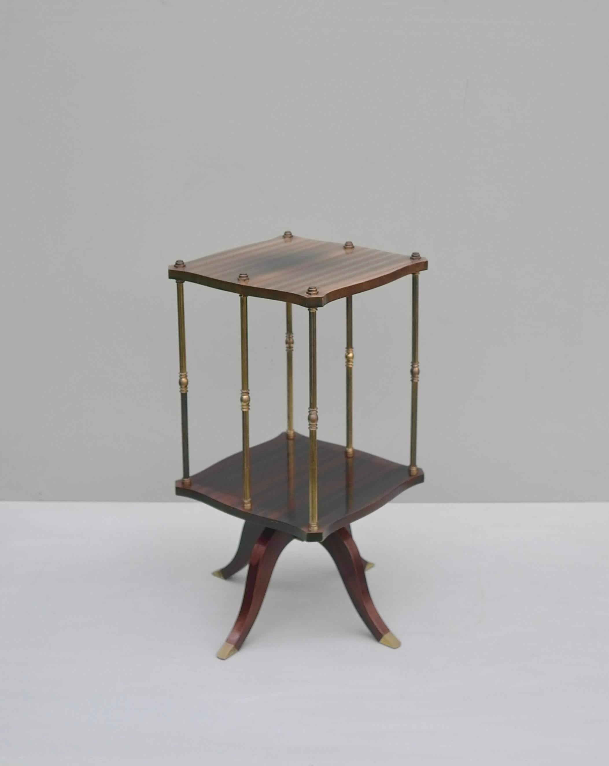 Brass Bookstand in Style of Aldo Tura in Laquered Wood, Italy, 1950s For Sale