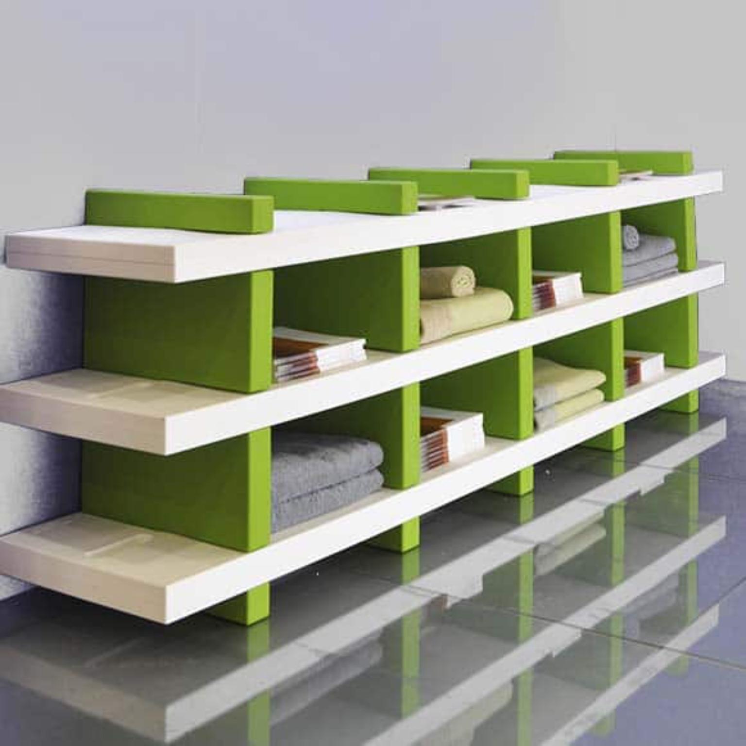 Italian Booky 3 Pumpkin Orange Bookcase by Giò Colonna Romano For Sale