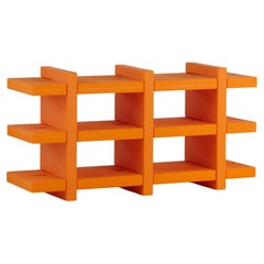 Booky 3 Pumpkin Orange Bookcase by Giò Colonna Romano