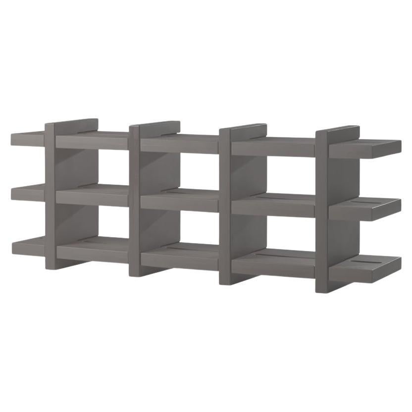 Booky 4 Argil Grey Bookcase by Giò Colonna Romano