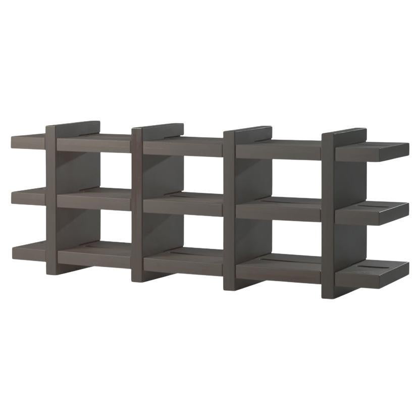 Booky 4 Chocolate Brown Bookcase by Giò Colonna Romano
