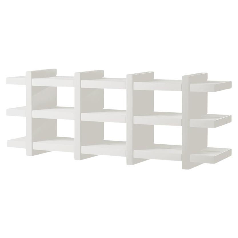 Booky 4 Milky White Bookcase by Giò Colonna Romano