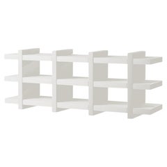 Booky 4 Milky White Bookcase by Giò Colonna Romano