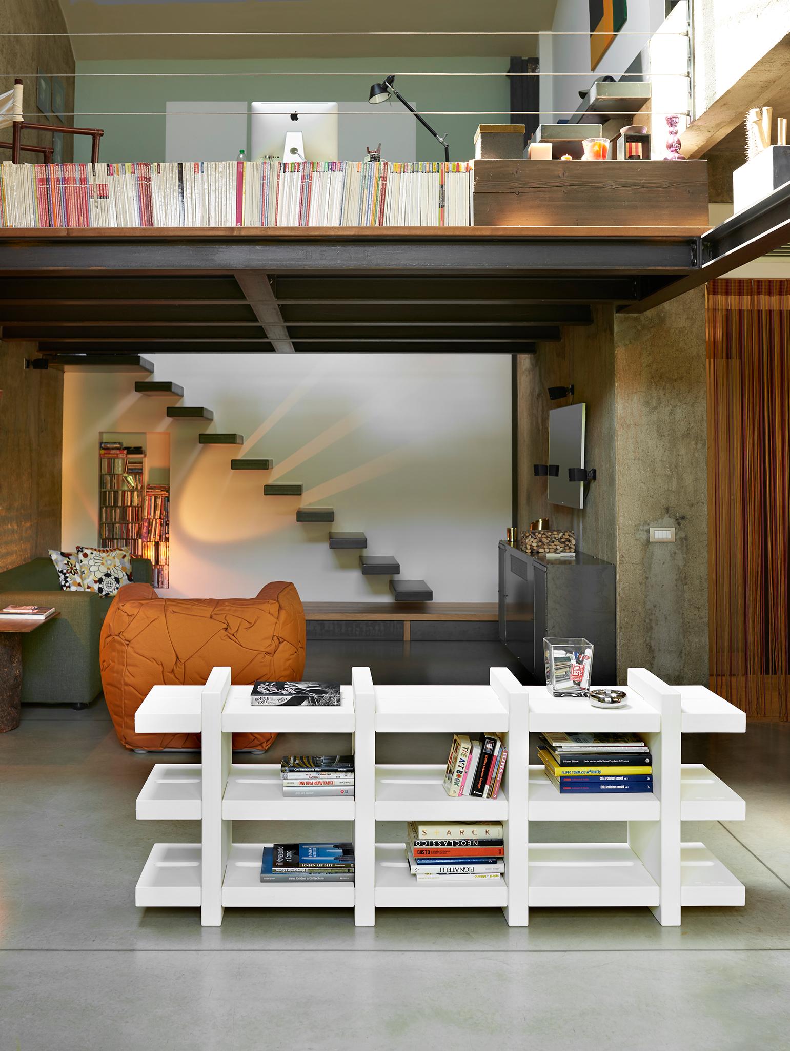 Booky 4 Powder Blue Bookcase by Giò Colonna Romano
Dimensions: D 40 x W 184 x H 70 cm.
Materials: Polyethylene.
Weight: 40 kg.

Available in different color options. Prices may vary. This product is suitable for indoor and outdoor use. Available in