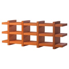 Booky 4 Pumpkin Orange Bookcase by Giò Colonna Romano