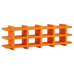 Booky 5 Pumpkin Orange Bookcase by Giò Colonna Romano