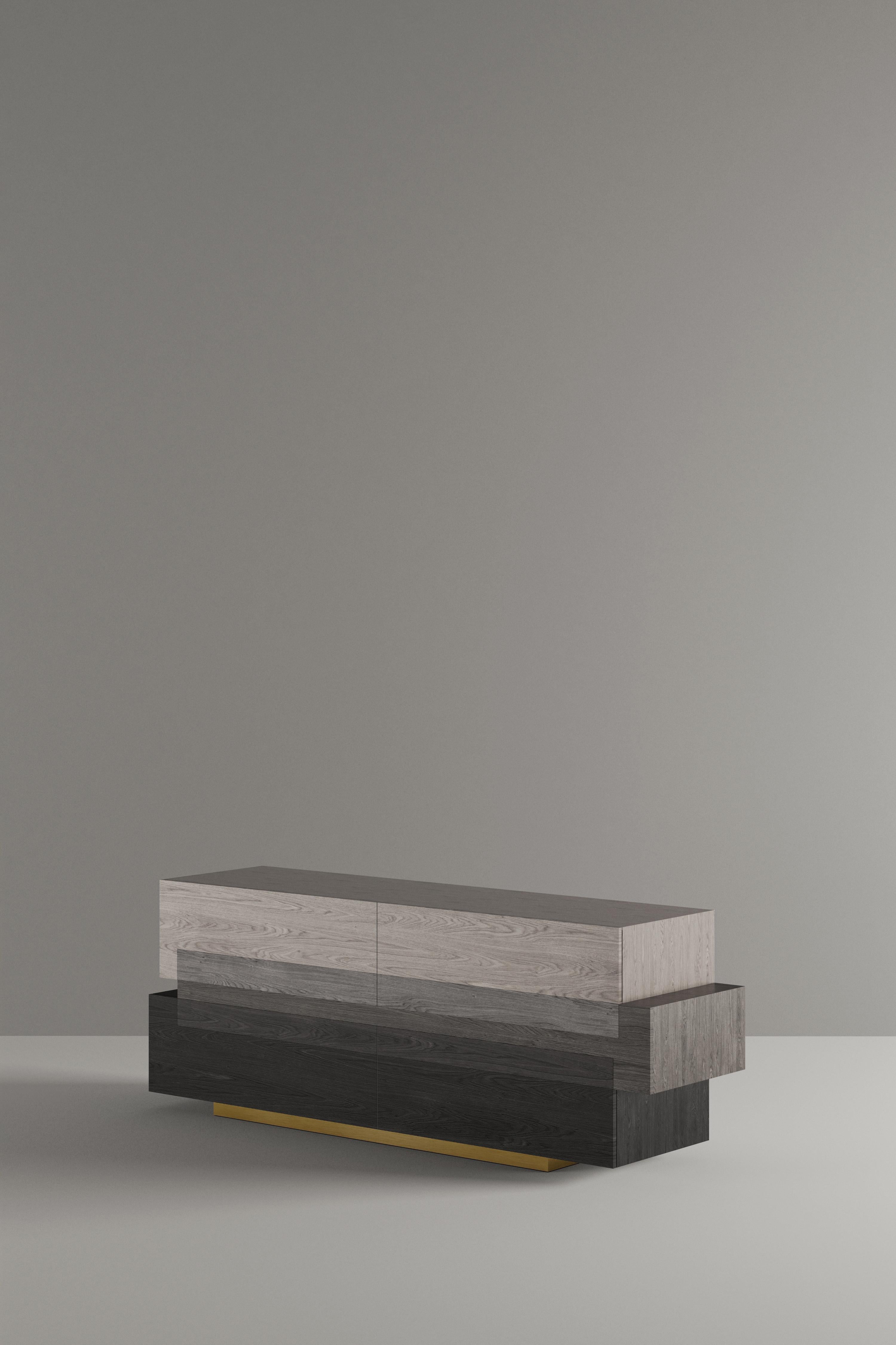 Credenza, mobile, console Booleanos in legno impiallacciato scuro di Joel Escalona In condizioni Nuovo in vendita a Ciudad de México, CDMX