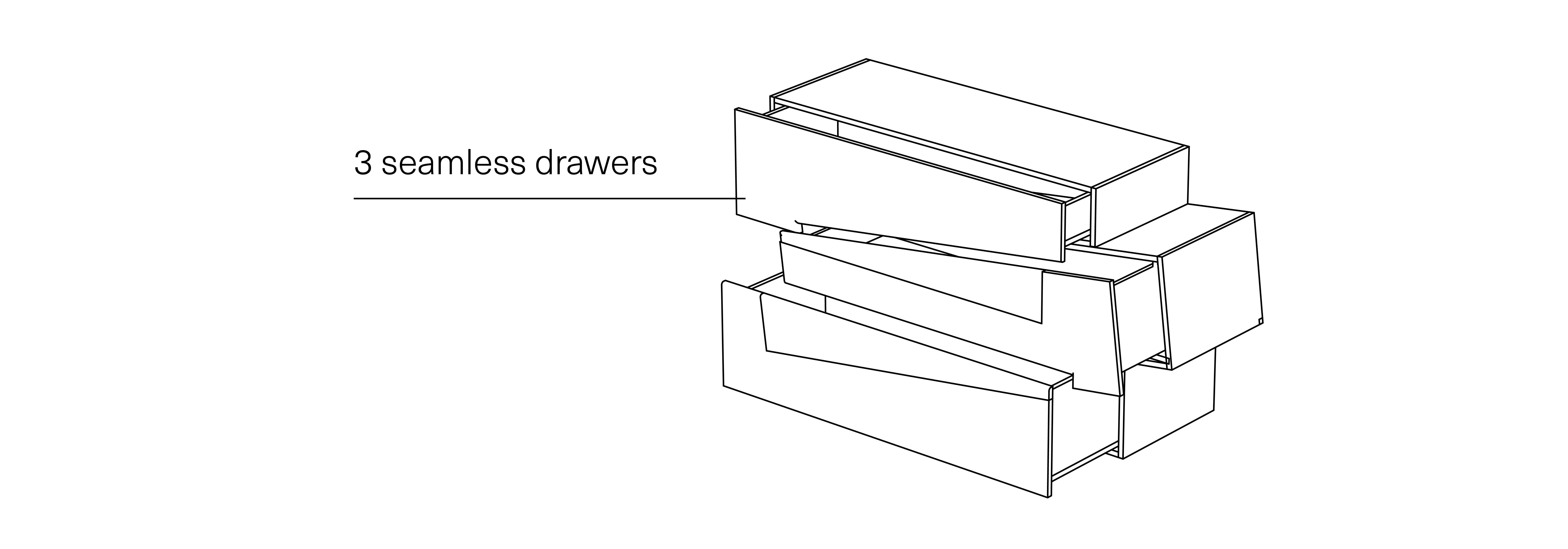 Booleanos Commode 3 Drawers, Chest of Drawers in Warm Wood Veneer, Joel Escalona For Sale 3