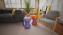 Boom Bom Table: Lilac-Hued Pop Art-Inspired Side Table