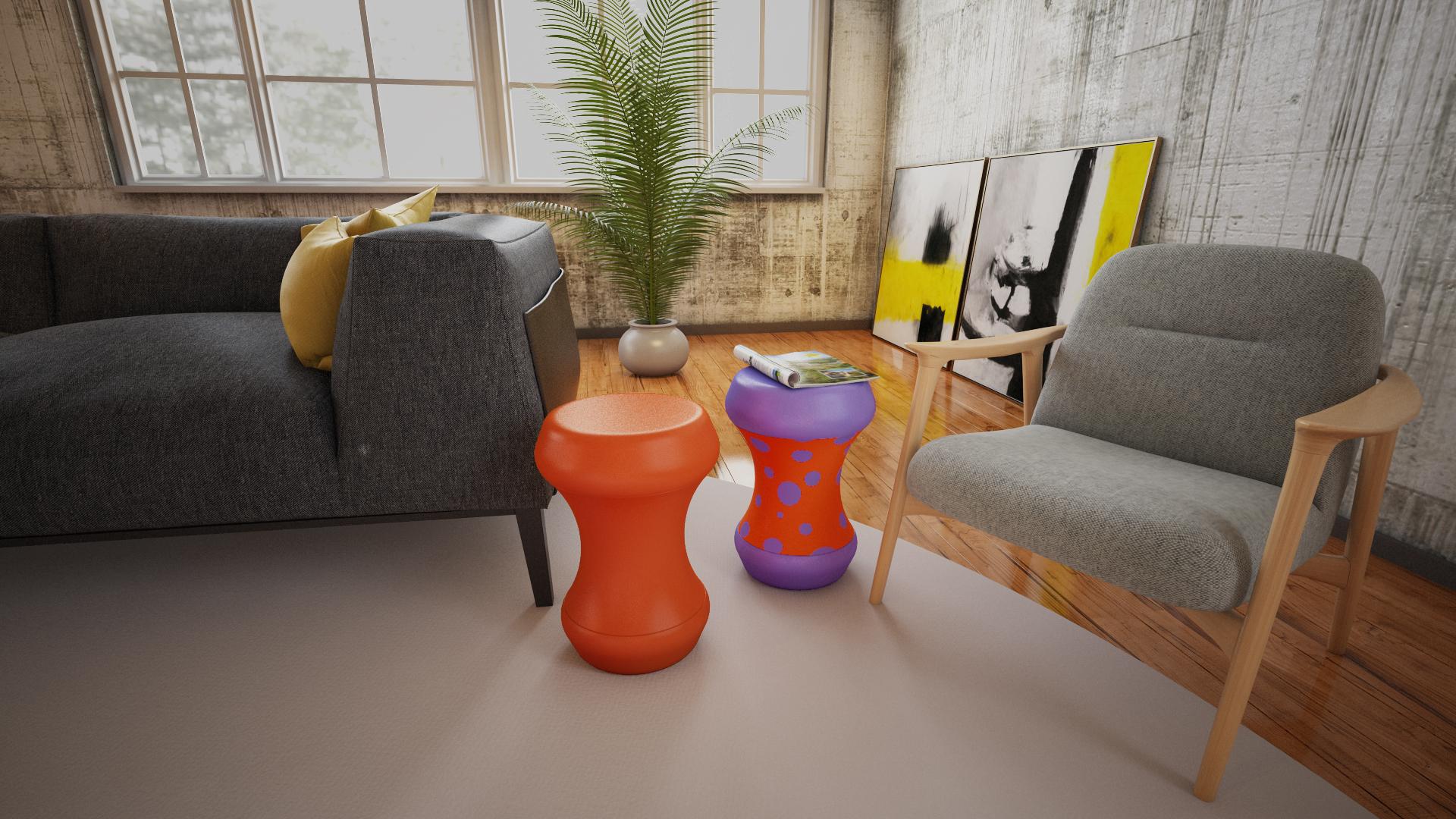 colourful side table