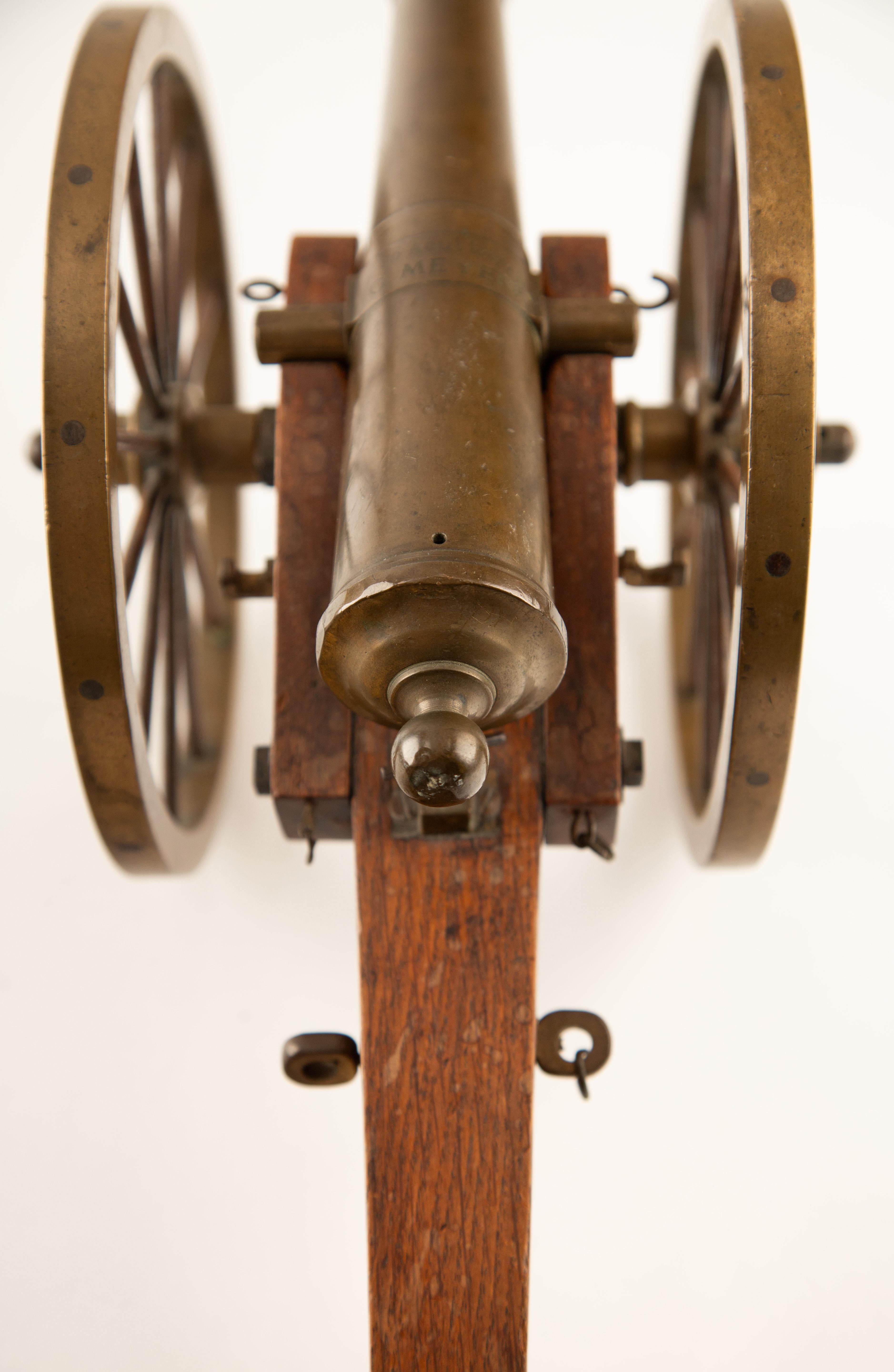 19th Century Boom in Brass – 1888 Model Field Cannon For Sale