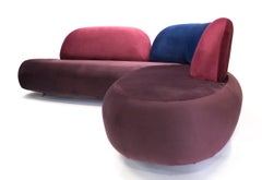 Boom Sofa in Velvet Fabric by Mool