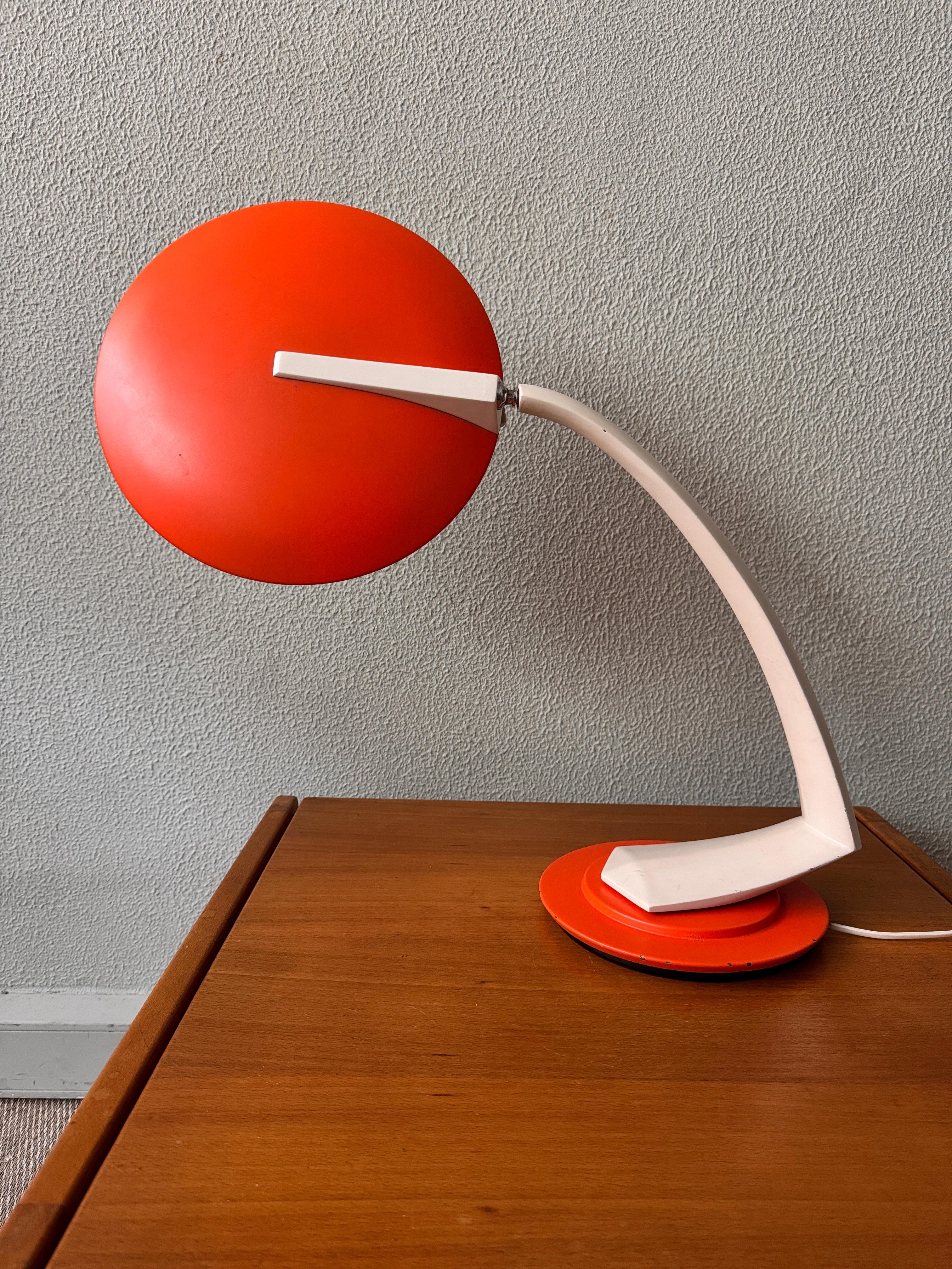 BOOMERANG 2000 Desk Lamp by Luis Perez de la Oliva for Fase Madrid, 1960's Spain In Good Condition For Sale In Lisboa, PT