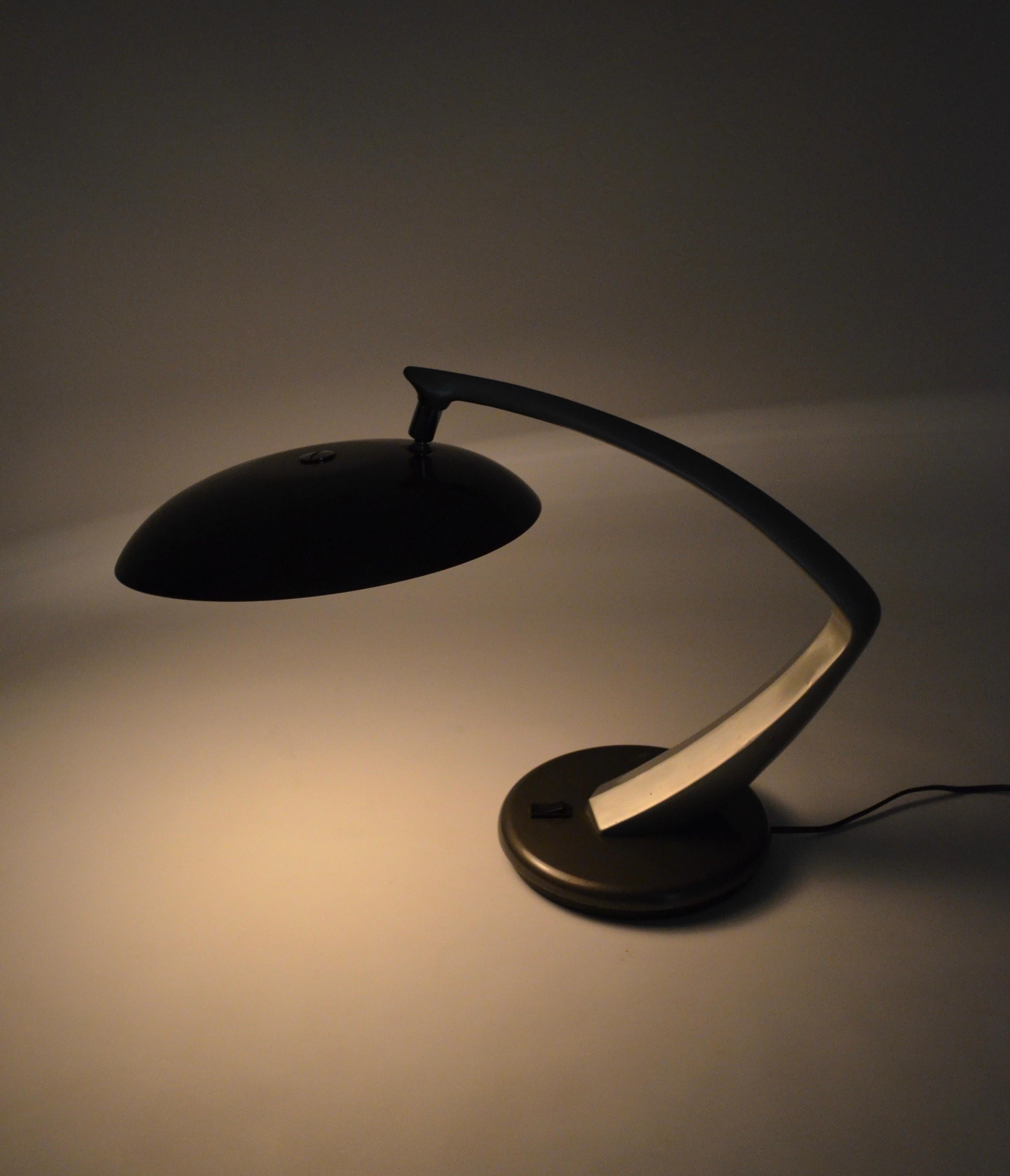 Mid-Century Modern Boomerang 64 table lamp by FASE For Sale