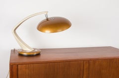 Boomerang 64 table lamp in copper-coloured metal by Fase 1960.