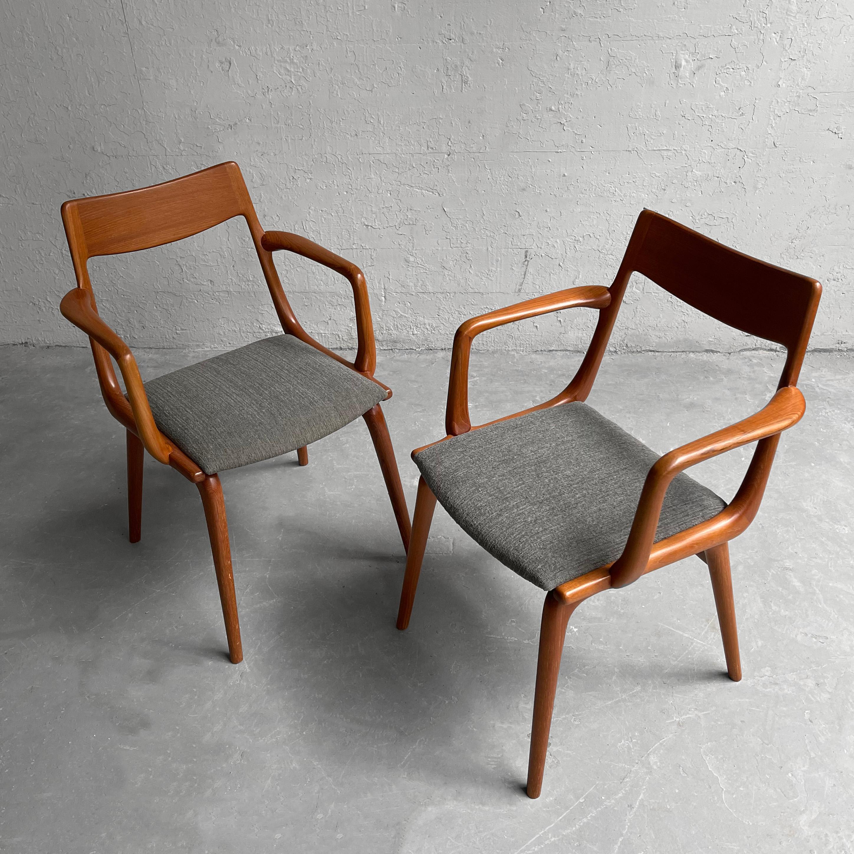 20th Century Boomerang Armchairs by Alfred Christiansen for Slagelse Møbelvaerk