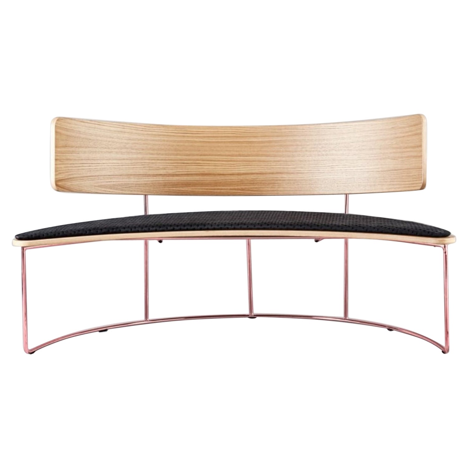 Boomerang Bench, Black by Pepe Albargues For Sale