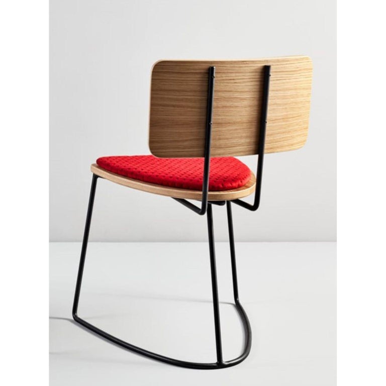 Boomerang Chair, Black by Cardeoli In New Condition For Sale In Geneve, CH