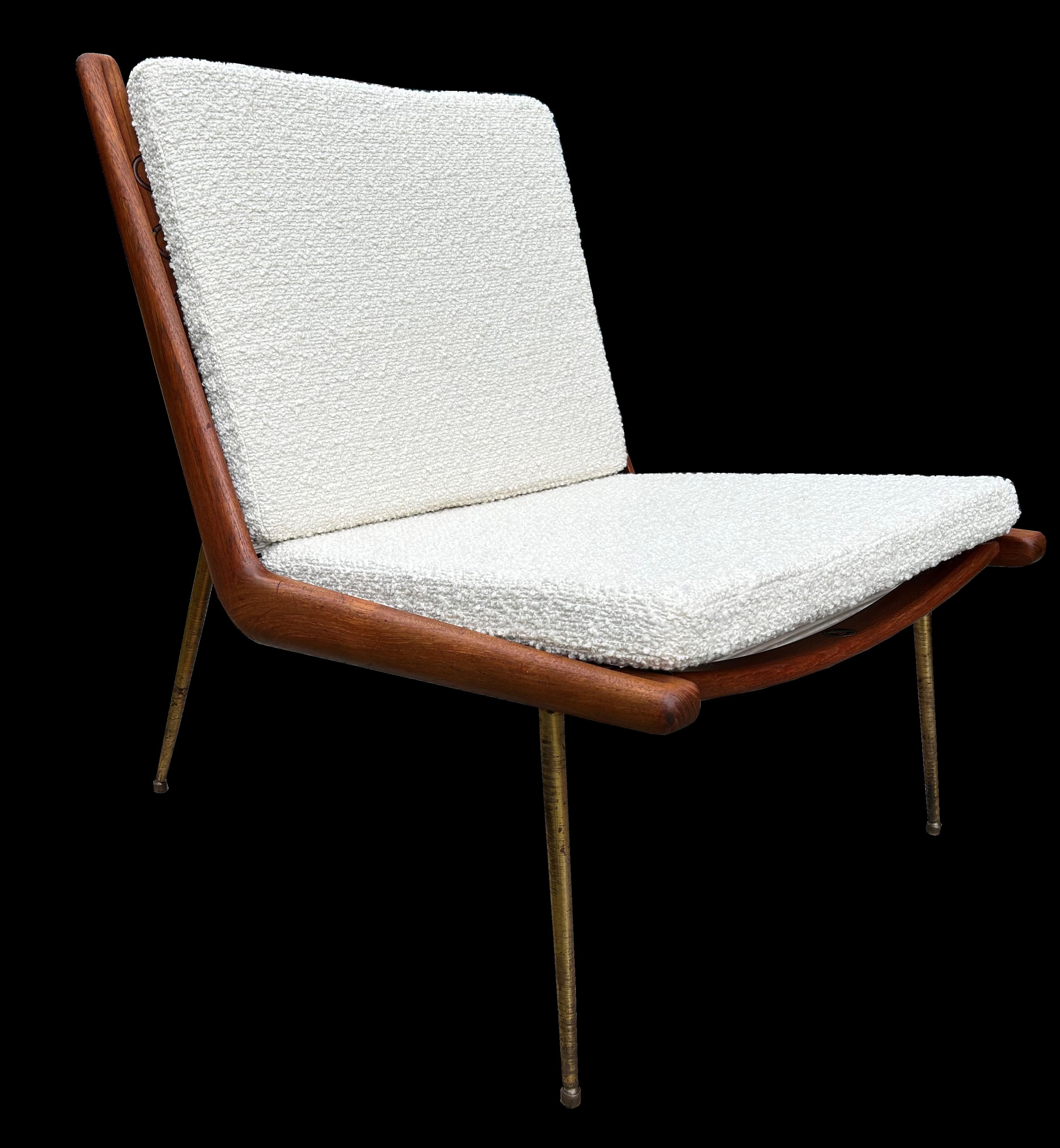 Boomerang Chair by Peter Hvidt & Orla Molgaard Nielsen In Good Condition For Sale In Little Burstead, Essex