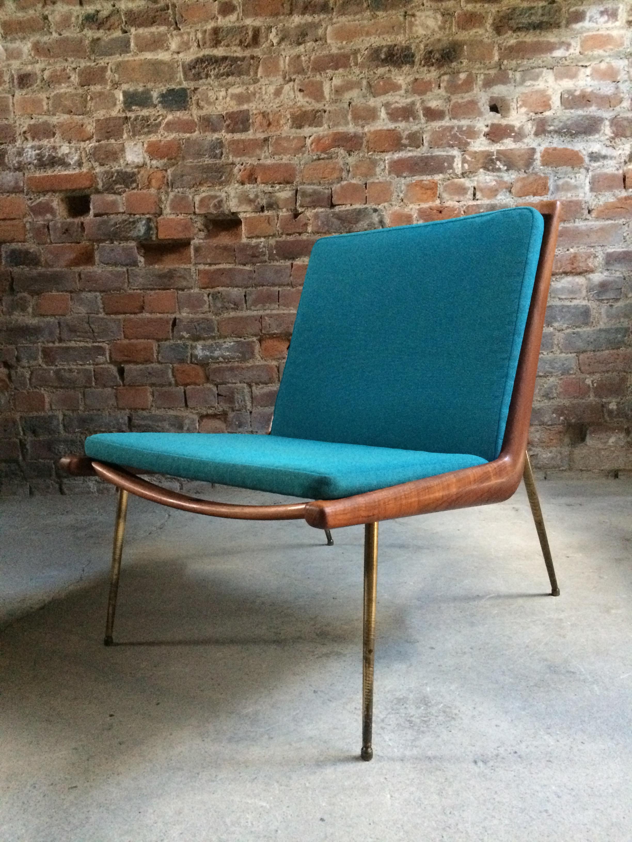 Boomerang Chair Peter Hvidt & Orla Molgaard Nielsen France & Son 1950 Blue No.2 2