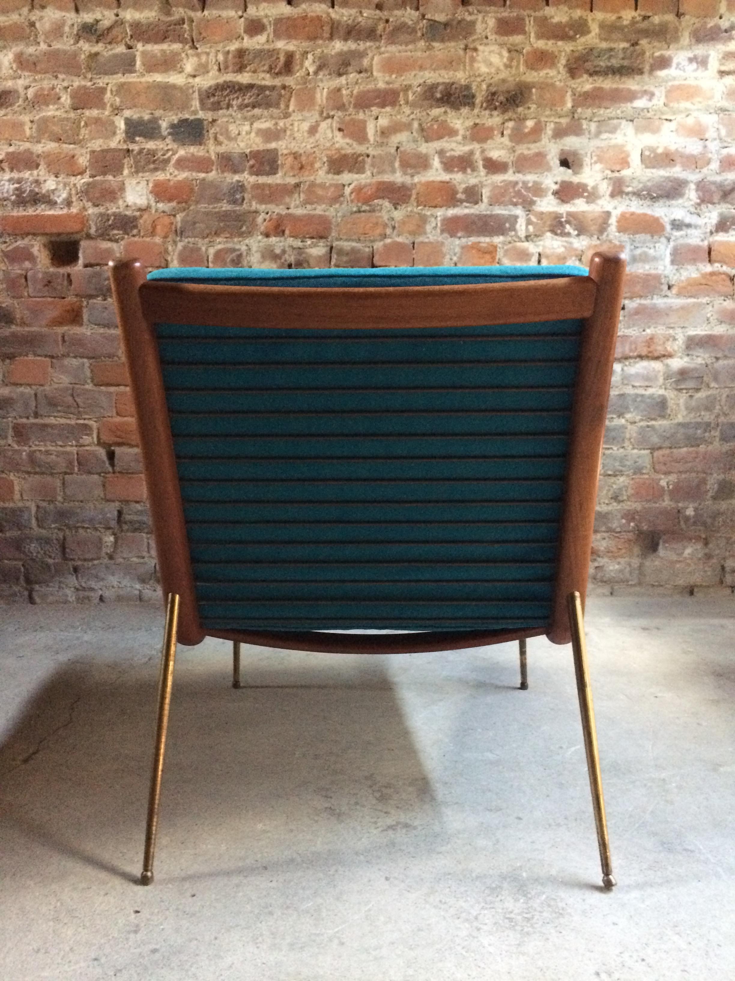 20th Century Boomerang Chair Peter Hvidt & Orla Molgaard Nielsen France & Son 1950 Blue No.2