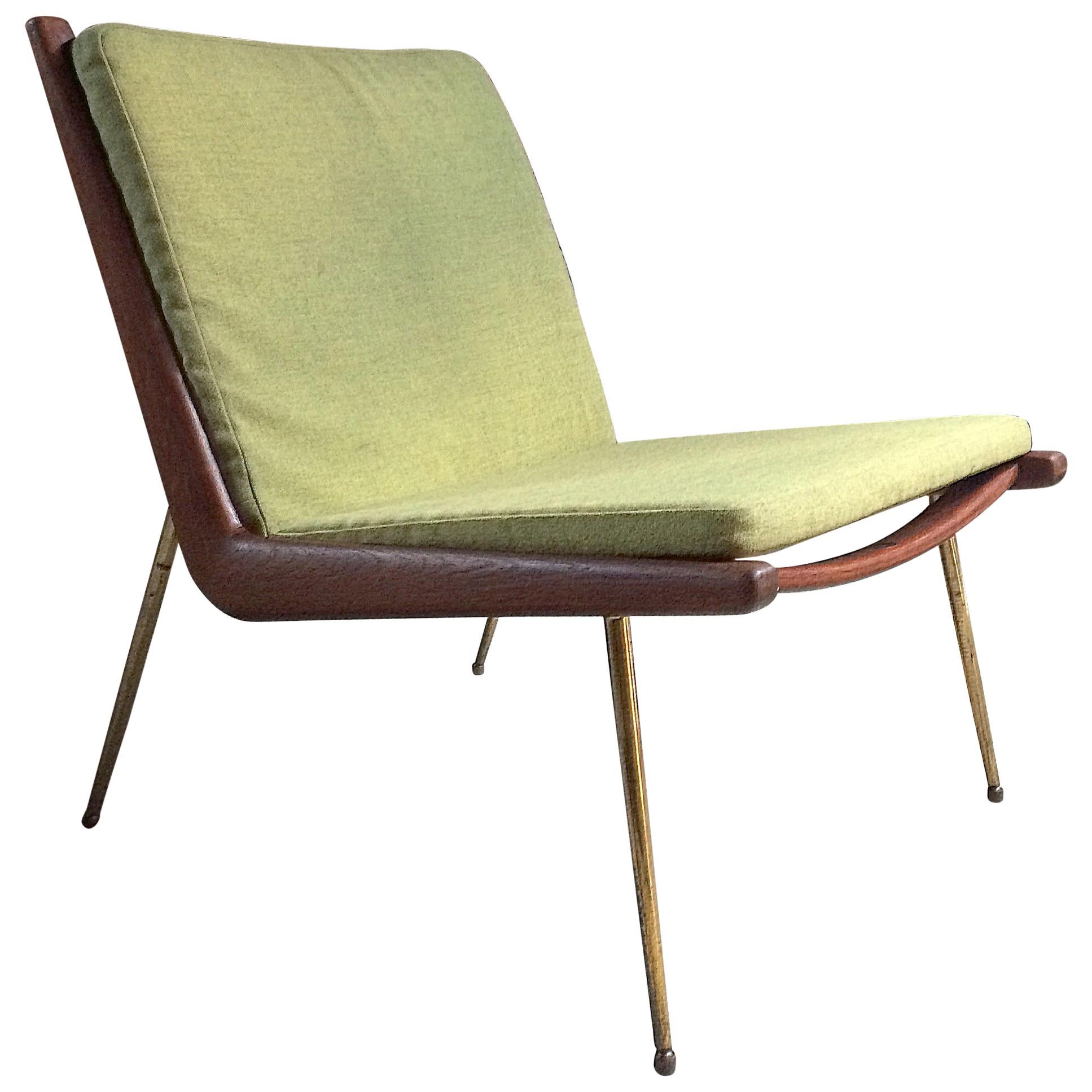 Boomerang Chair Peter Hvidt & Orla Molgaard Nielsen France & Son 1950 Green No.1