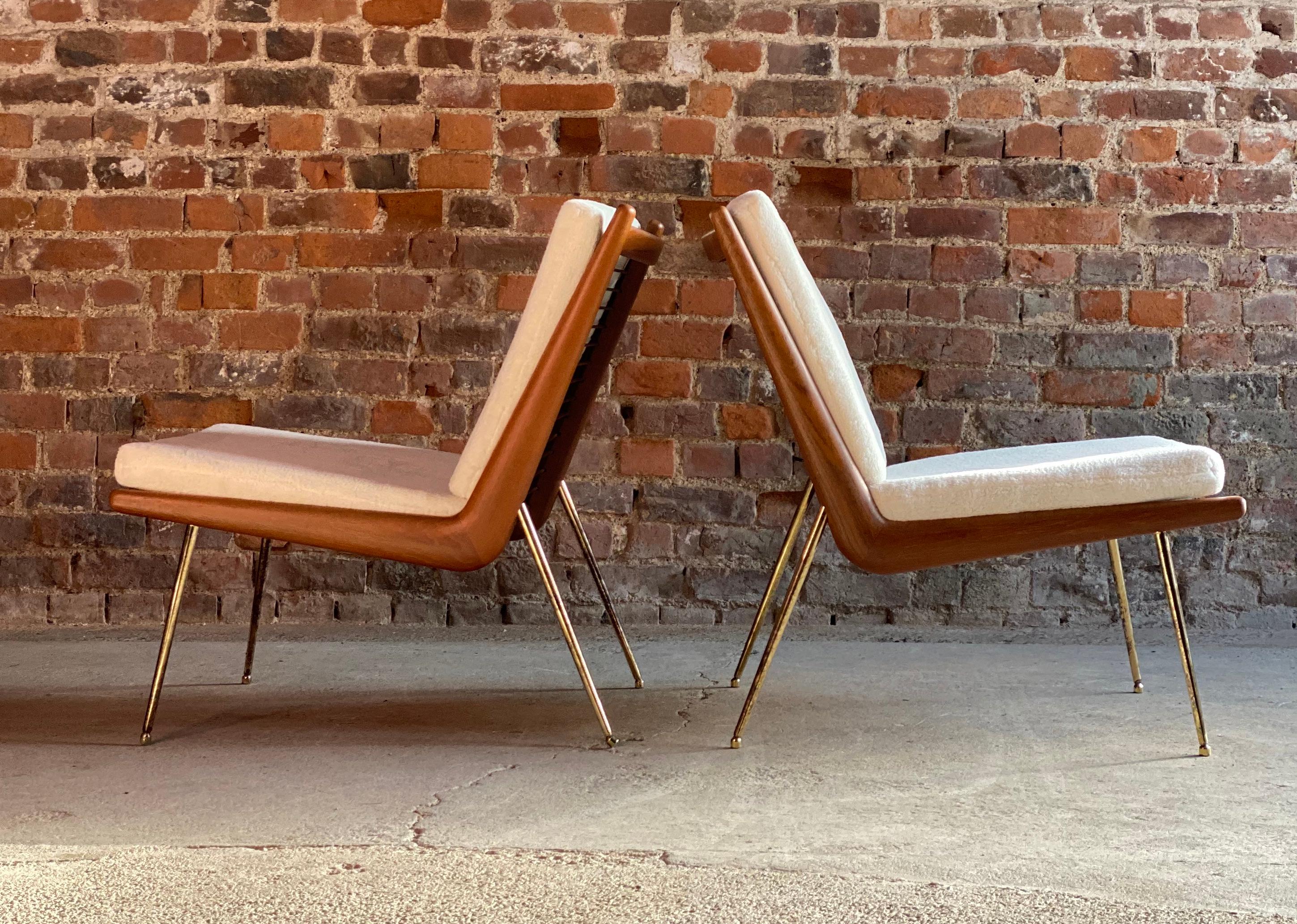 20th Century Boomerang Chairs France & Son Pair of Peter Hvidt & Orla Mølgaard Nielsen, 1950s