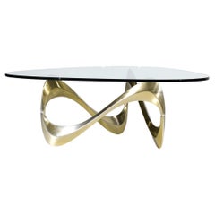 Boomerang Coffee Table Alumium Anodised Gold 70's - F390