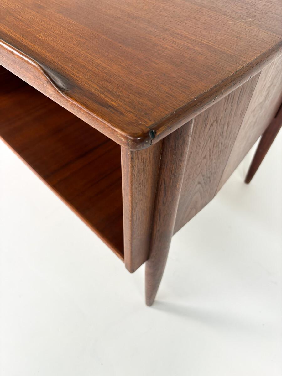 Bois Bureau Boomerang A10 par Göran Strand pour Lelangs Möbelfabrik, 1960s en vente