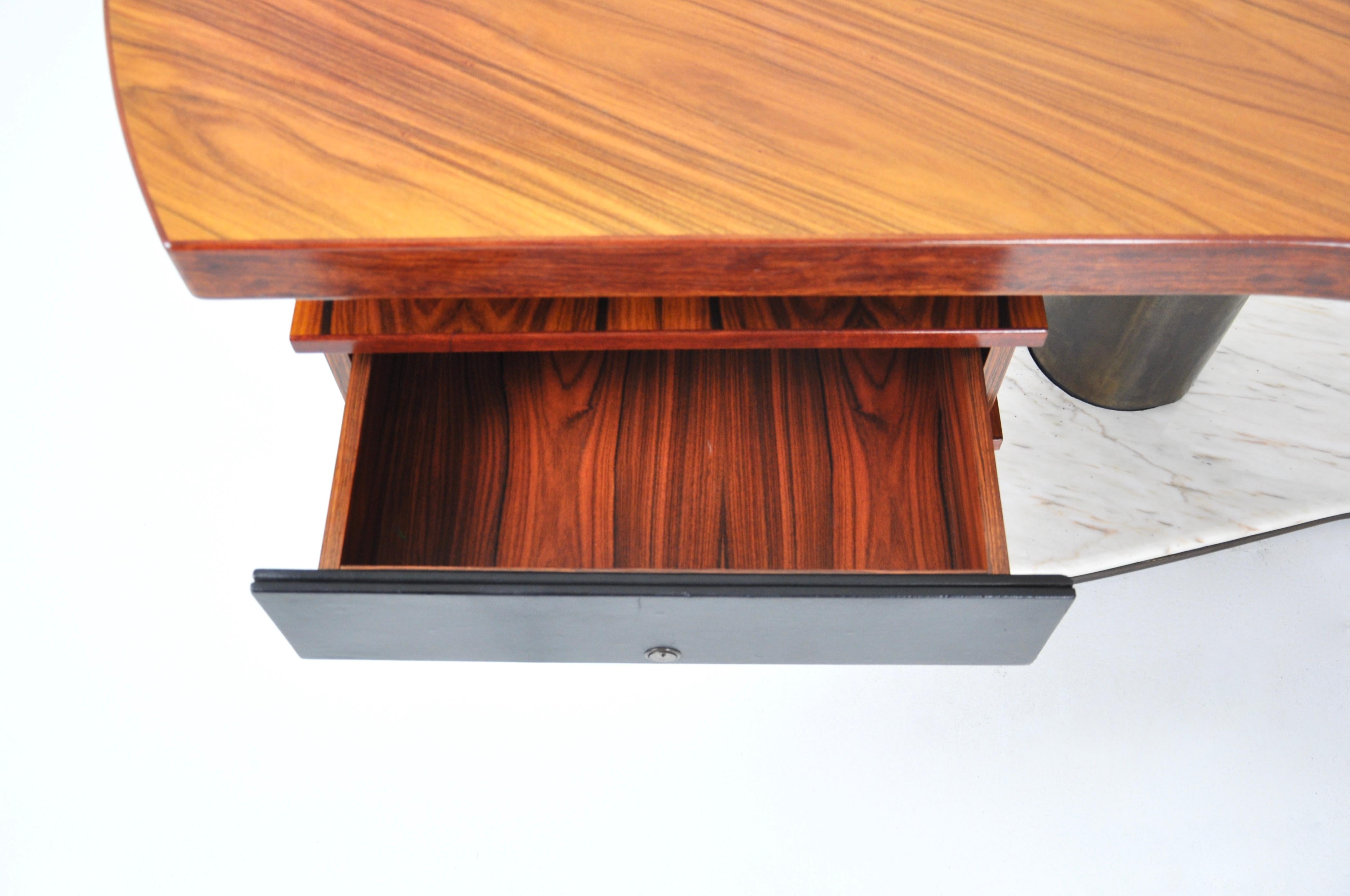 Boomerang-Schreibtisch von Renzo Schirolli, 1960er Jahre im Angebot 3