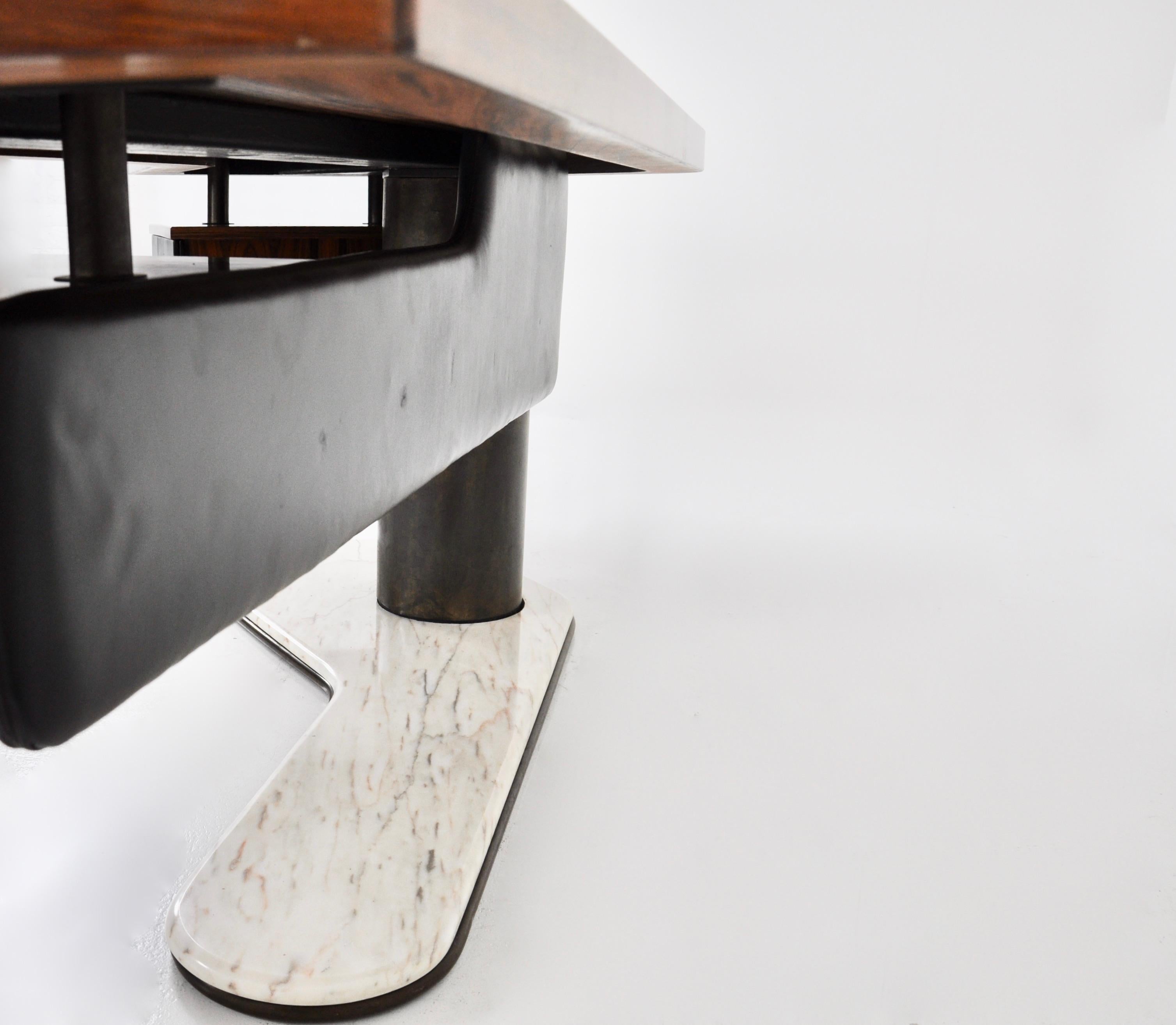 Boomerang desk by Renzo Schirolli, 1960s For Sale 4