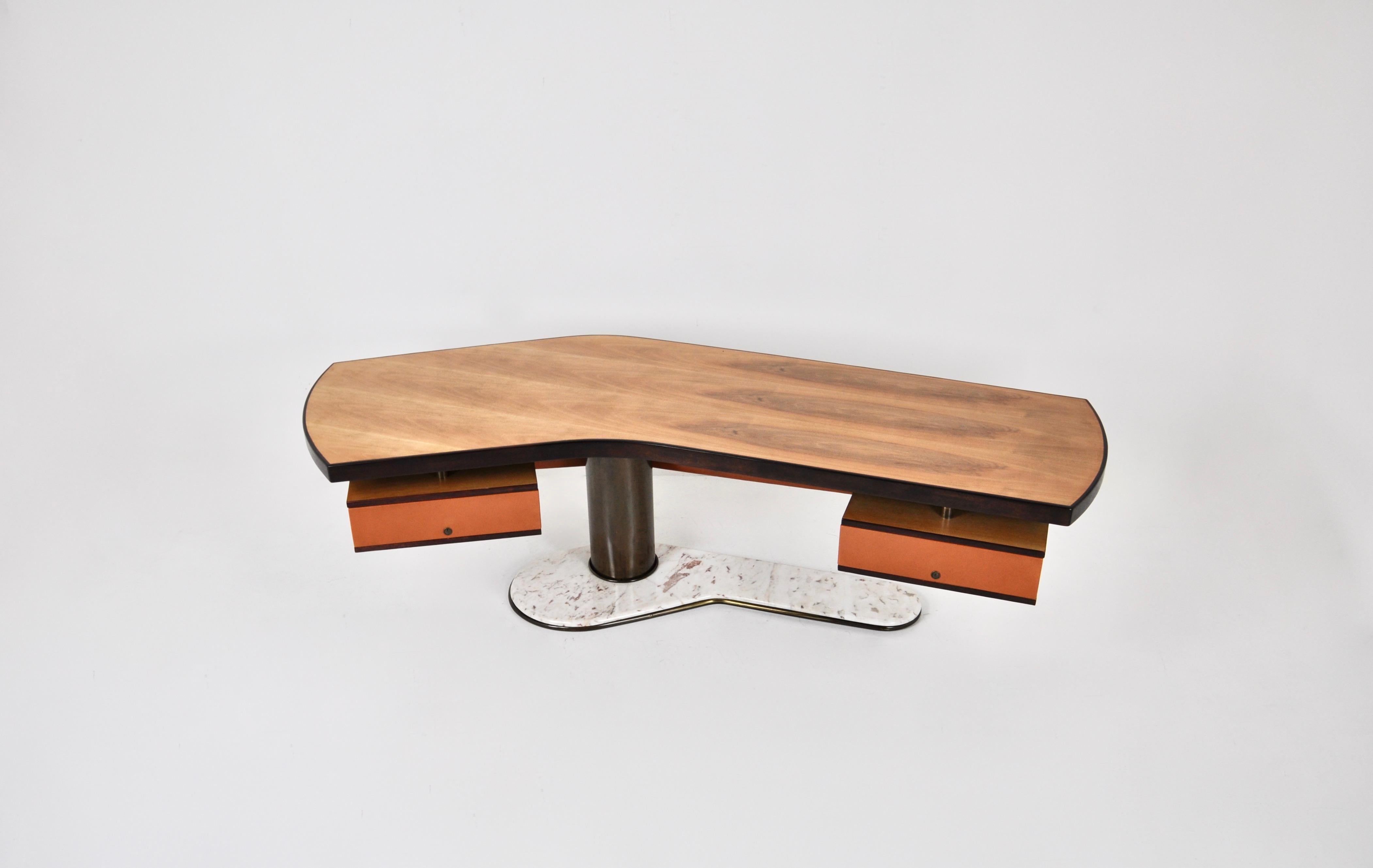 Mid-Century Modern Boomerang desk by Renzo Schirolli, 1960s