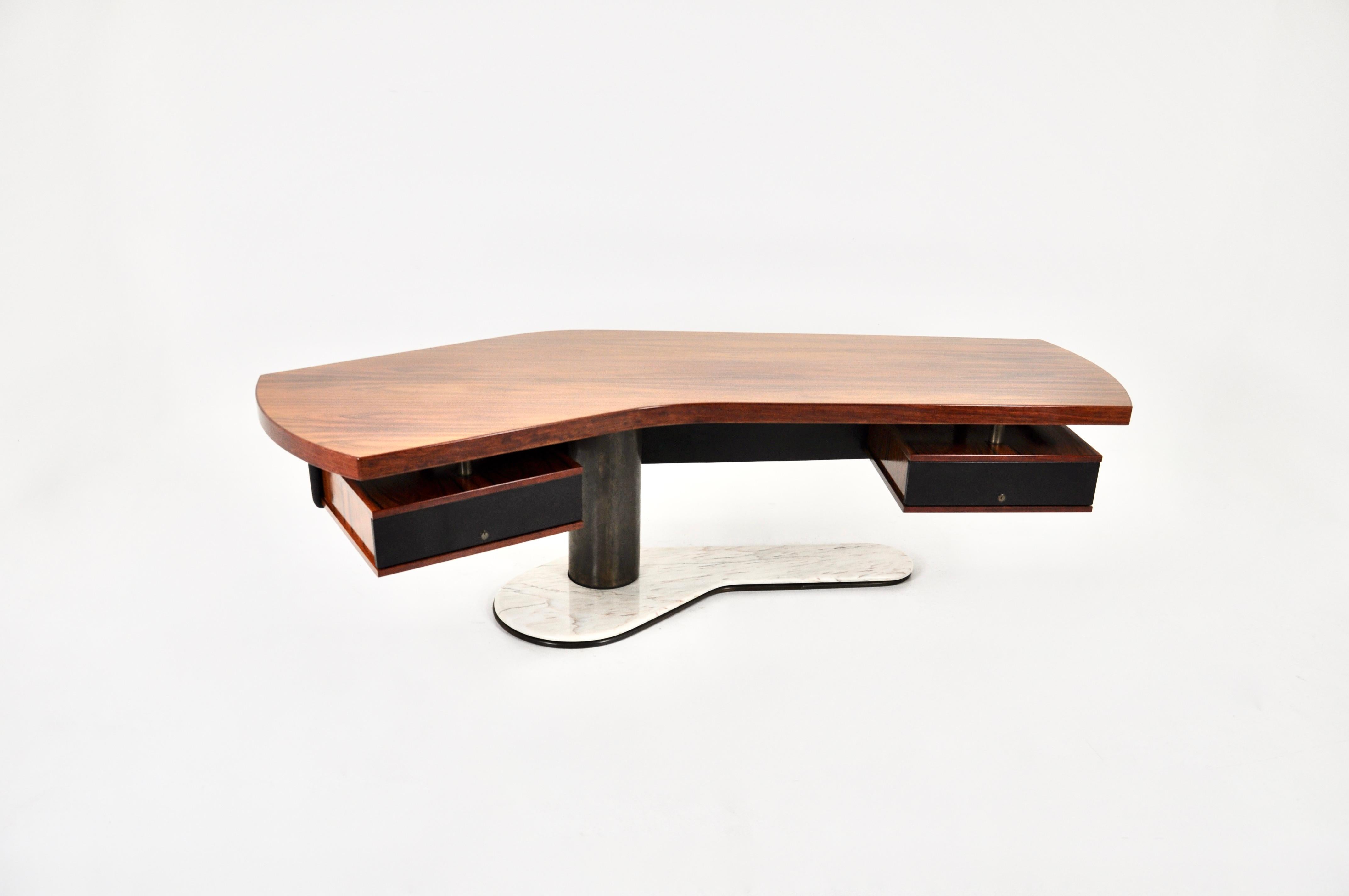 Mid-Century Modern Boomerang desk by Renzo Schirolli, 1960s