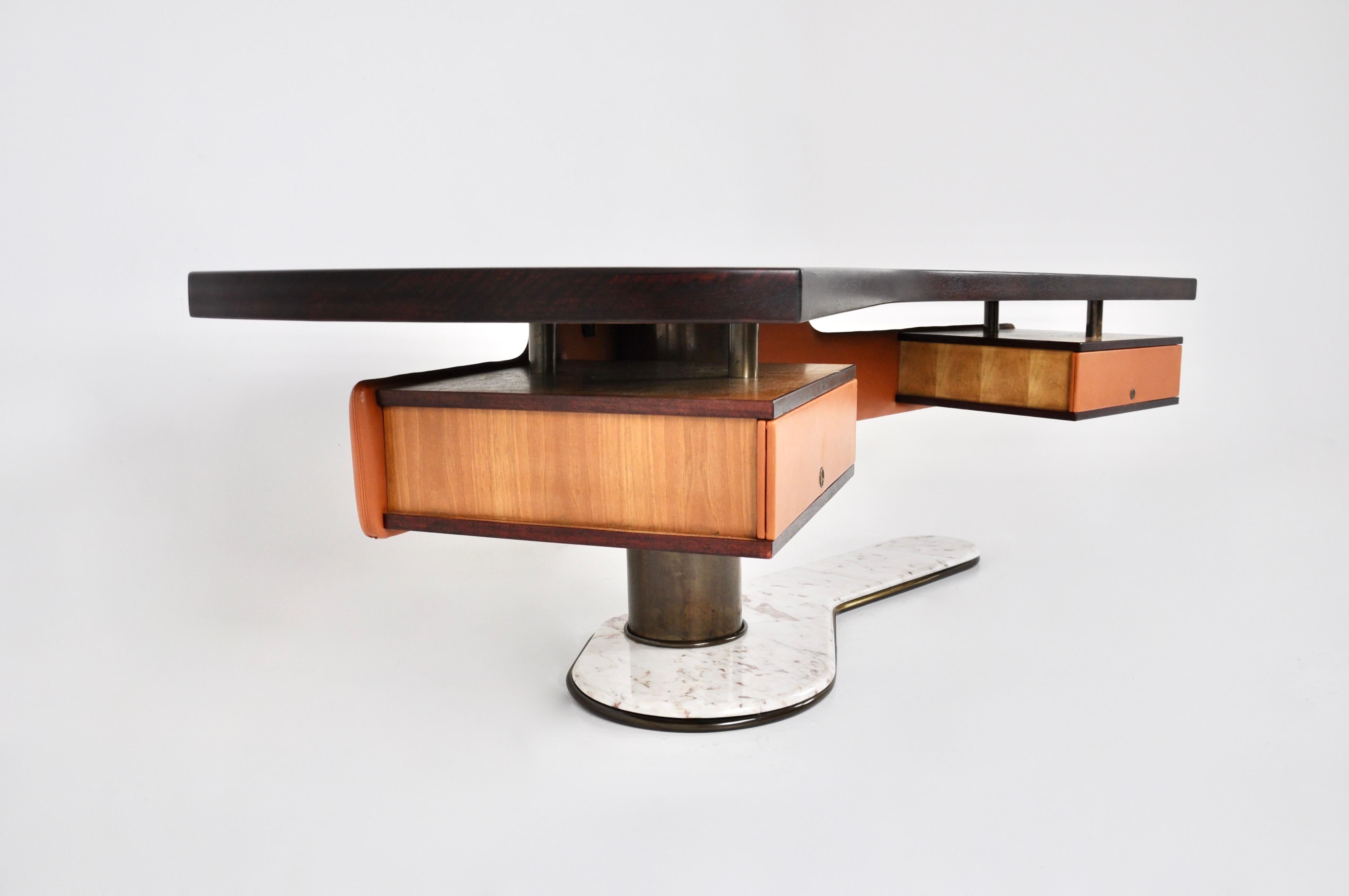 Italian Boomerang desk by Renzo Schirolli, 1960s