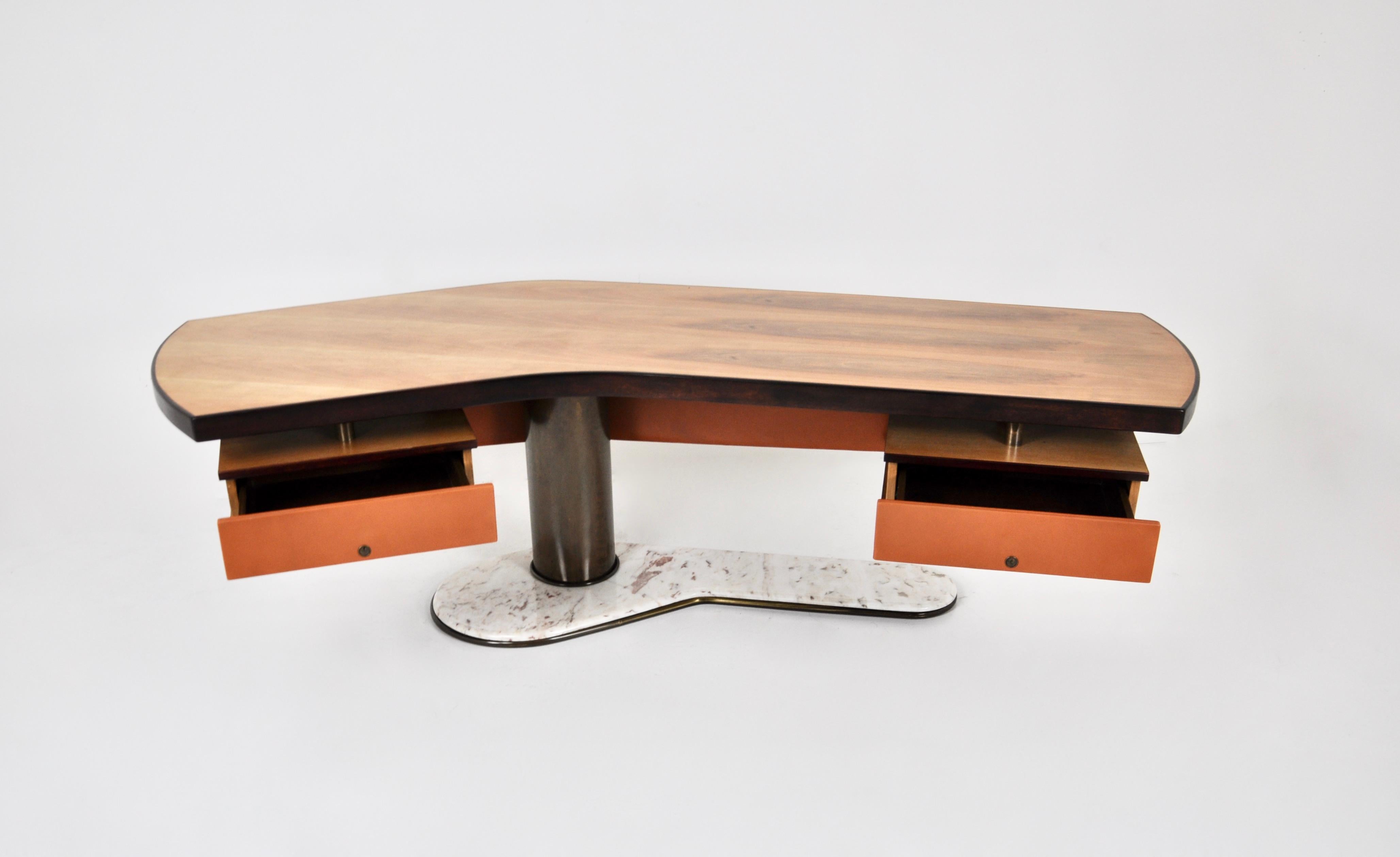 Mid-20th Century Boomerang desk by Renzo Schirolli, 1960s